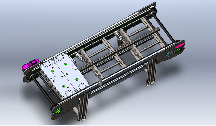 Heavy duty stowage tool chain line